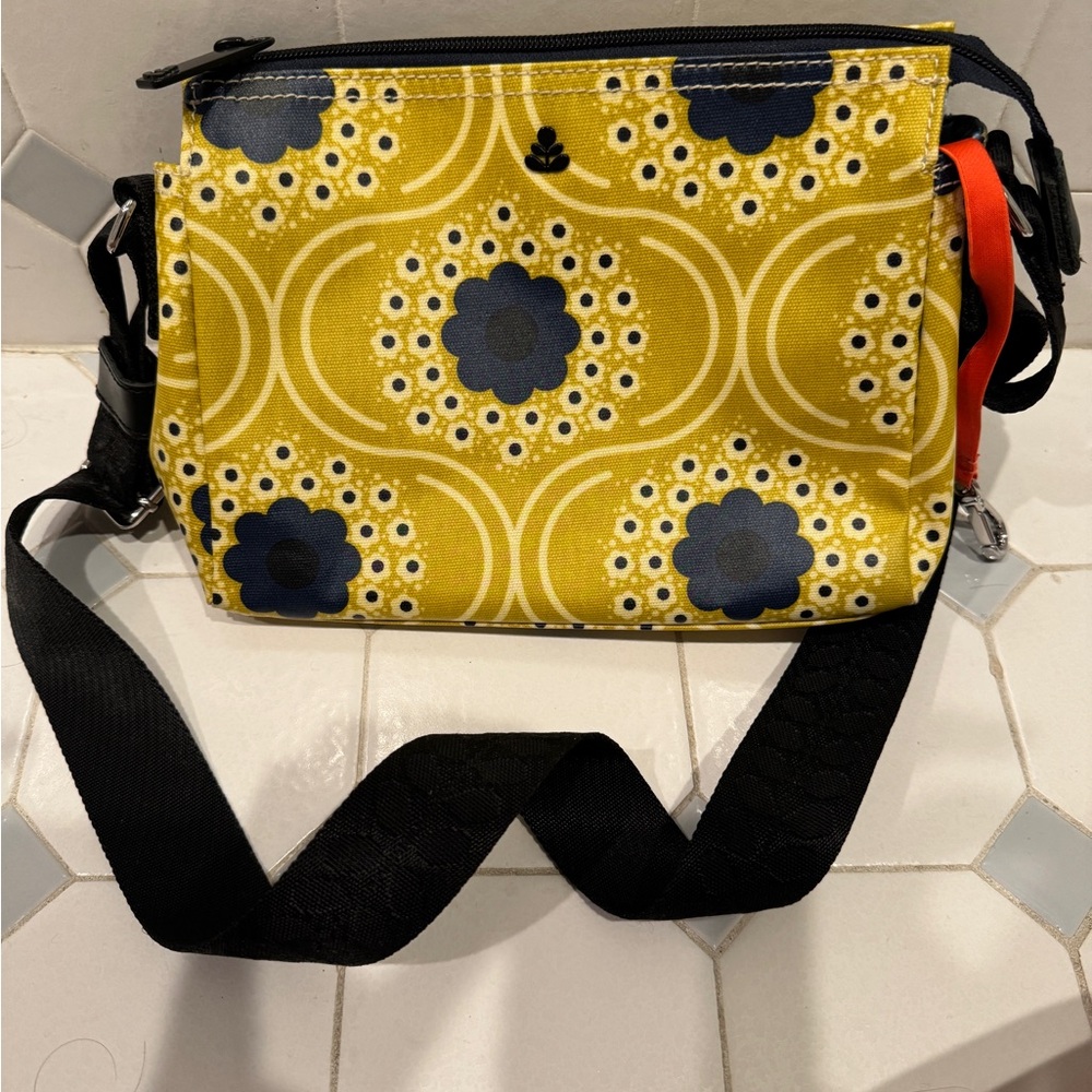 Orla Kiely Yellow and Blue Crossbody Bag